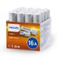 Philips Long Life Zinc Aaa Battery 1.5v 16 Pc -r03l16f/97