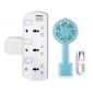 Elexon T Socket 3 Way With Rechargeble Usb