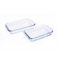 Taliona Oven Bake Glass Dish Rectangular 1ltr+1.6ltr