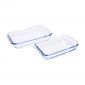 Taliona Oven Bake Glass Dish Rectangular 1ltr+1.6ltr