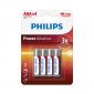 Philips Power Alkaline Aaa Battery 1.5v 4 Pc -lr03p4b/97