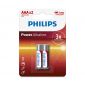 Philips Power Alkaline Aaa Battery 1.5v 2 Pc -lr03p2b/97