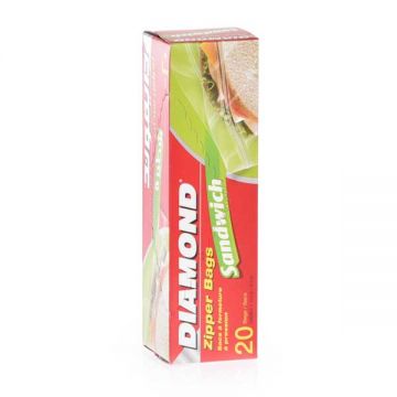 Diamond Sandwich Bags Zipper 20