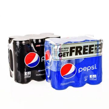 Pepsi Soft Drink Black Core 6x330ml