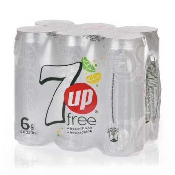 7 Up Soft Drink Sugar Free 6x330ml