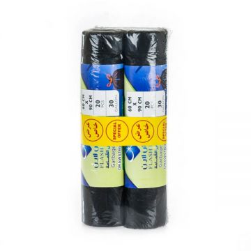 Flash Line Hd Garbage Bag Black 30 Gallon-60x90cm-2x20 Pcs