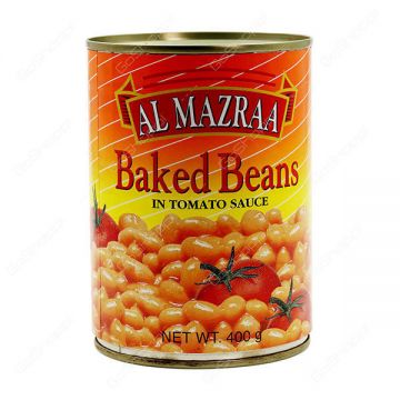 Al Mazraa Canned Baked Beans In Tomato Sauce 400gm