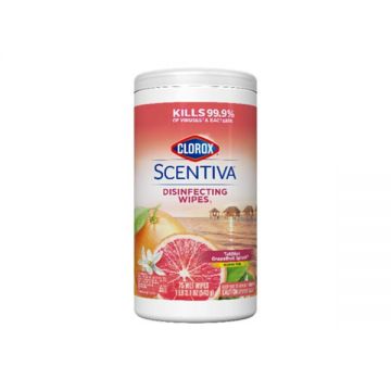Clorox Scentiva Dininfectant Wipes Tahitian Grape Fruit Splash 75 Count