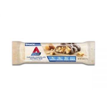 Atkins Caramel Choco Nut Roll Bar 44gm