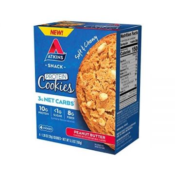 Atkins Protein Peanut Butter Cookies 4x39gm