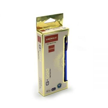 Unimax G-gold Blue Pen 12 Pcs