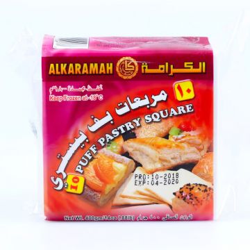 Al Karamah Frozen 10 Puff Pastry Square 400gm