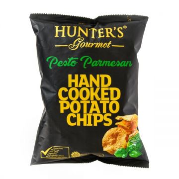 Hunters Gourmet Potato Chip Pesto Parmesn 125gm