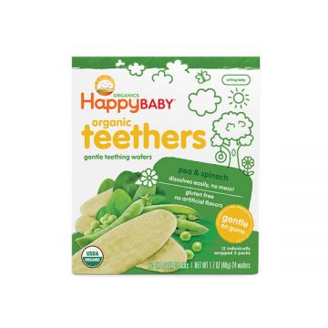 Happy Family Baby Food Teether Pea & Spinach Carrot 48gm