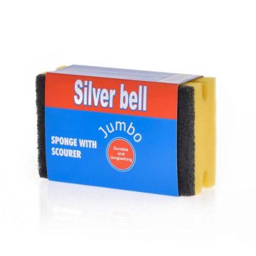 Silver Bell Jumbo Sponge With Scourer