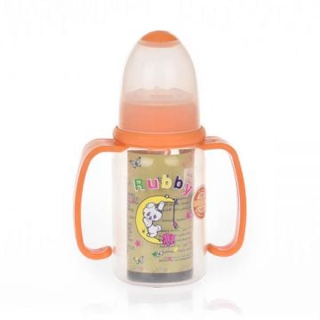 Rubby Plastic Feeding Bottle With Handle 140ml