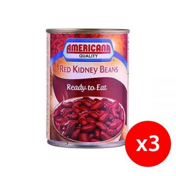 Americana Canned Red Kidney Beans 3x400gm