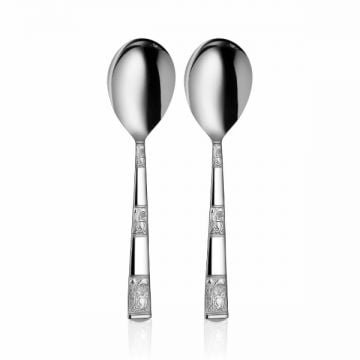 Home Pride S/steel Lotus Serving Spoon 2p