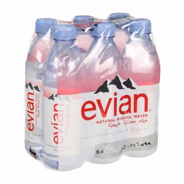 Evian Natural Mineral Water 5+1x500ml