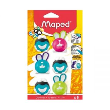 Maped Eraser Frog +bunny