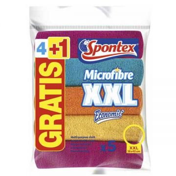 Microfibre Cloth Xxl 4+1pc Spontex Microfiber Cloth Xxl  4+1pc