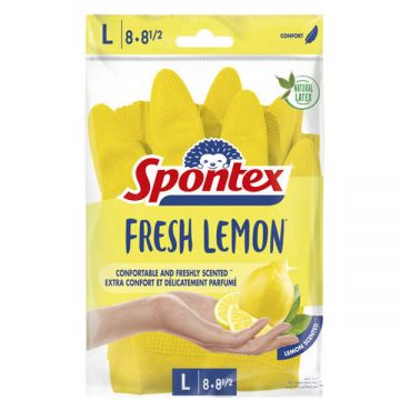 Spontex Fresh Lemon Gloves Large