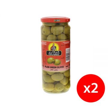 Figaro Plain Green Olives 2x270gm