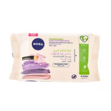 Nivea Sesnsitive Cleansing Wipes 25 Count