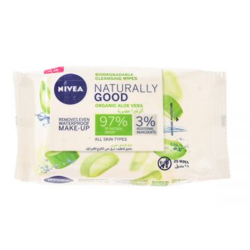 Nivea Aloe Vera Cleansing Wipes 25 Count