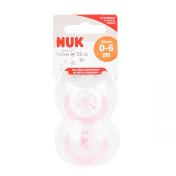 Nuk Soother Wr Si 2.1 Ine S1 B Rose Plus 2/box