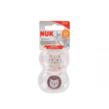 Nuk Soother Space Silicone 0-6 Month -2 Pcs