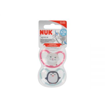 Nuk Soother Space Silicone 6-18 Month -2 Pcs