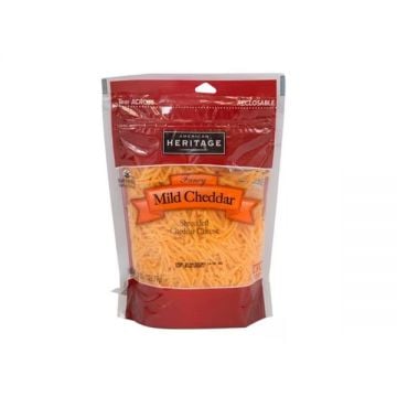 American Heritage Shredded Mild Cheddar Cheese 2x226.79gm