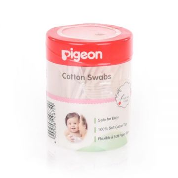 Pigeon Cotton Swabs 100 Hinged Case