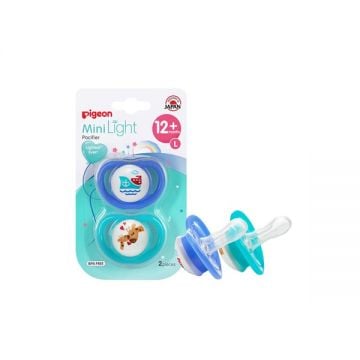 Pigeon 2 Pc Mini Light Pacifier For Boy -large