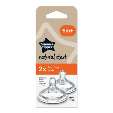 Tommee Tippee Natural Start Fast Flow Teat 2s