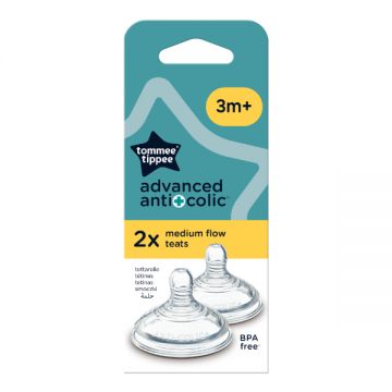 Tommee Tippee Advance 2x Ac Med Flow Teats