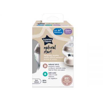 Tommee Tippee Ntural Start Slow Flow Bottel 150ml