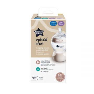 Tommee Tippee Natural Strt Feed Bottle 260ml