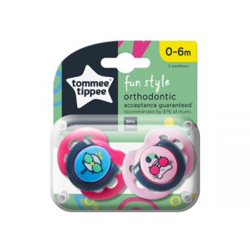 Tommee Tippee Fun Style Soother 2s 0-6m
