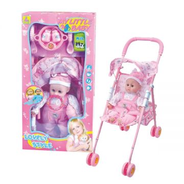 King Time My Little Baby Doll 12" With Stroller