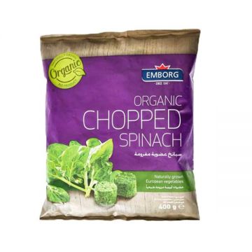 Emborg Frozen Organic Spinach Chopped 400gm