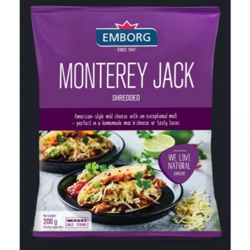 Emborg Shredded Monterey Jack Cheese 200gm