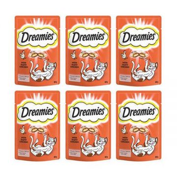 Dreamies Cat Food Chicken 6x60gm