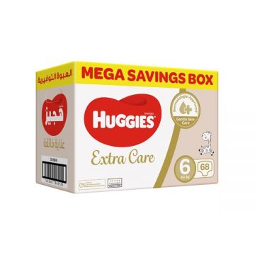 Huggies Diapers Extra Care Mega Box Size 6 68 Count