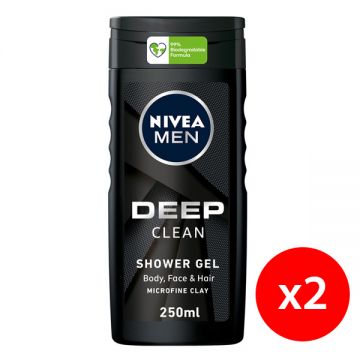 Nivea Shower Gel Deep Men 250ml Pack Of 2 @20%off