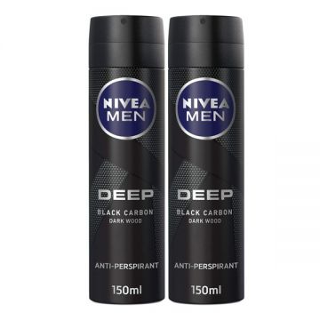 Nivea Deodorant Spray Deep Black 2x150ml