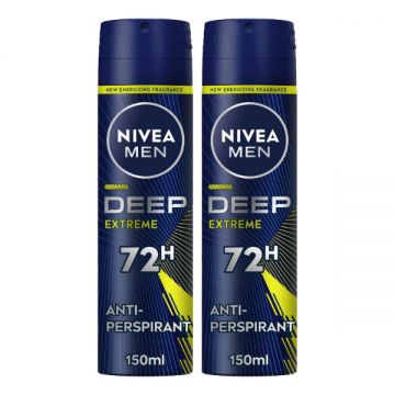 Nivea Deodrant Spray Deep Exteme 2x150ml