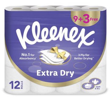 Kleenex Toilet Roll Extra Dry 9+3x140s