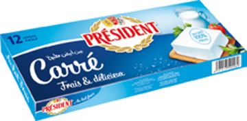 President Cheese Squares Fresh & Creamy 12pc 168gm